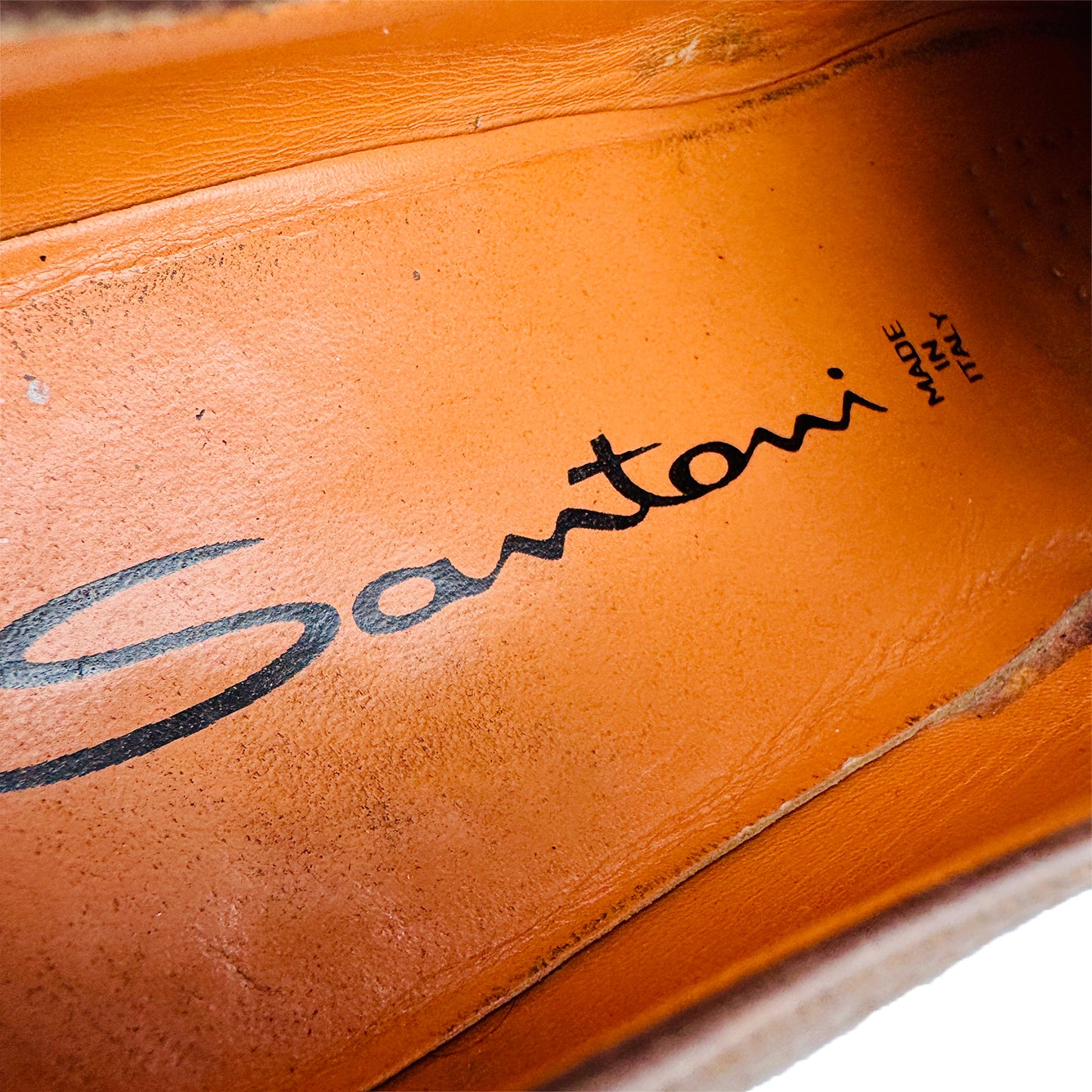 In Side image of Santoni Men's Brown Oxford Shoes - MUSD02055SMOICLBS47