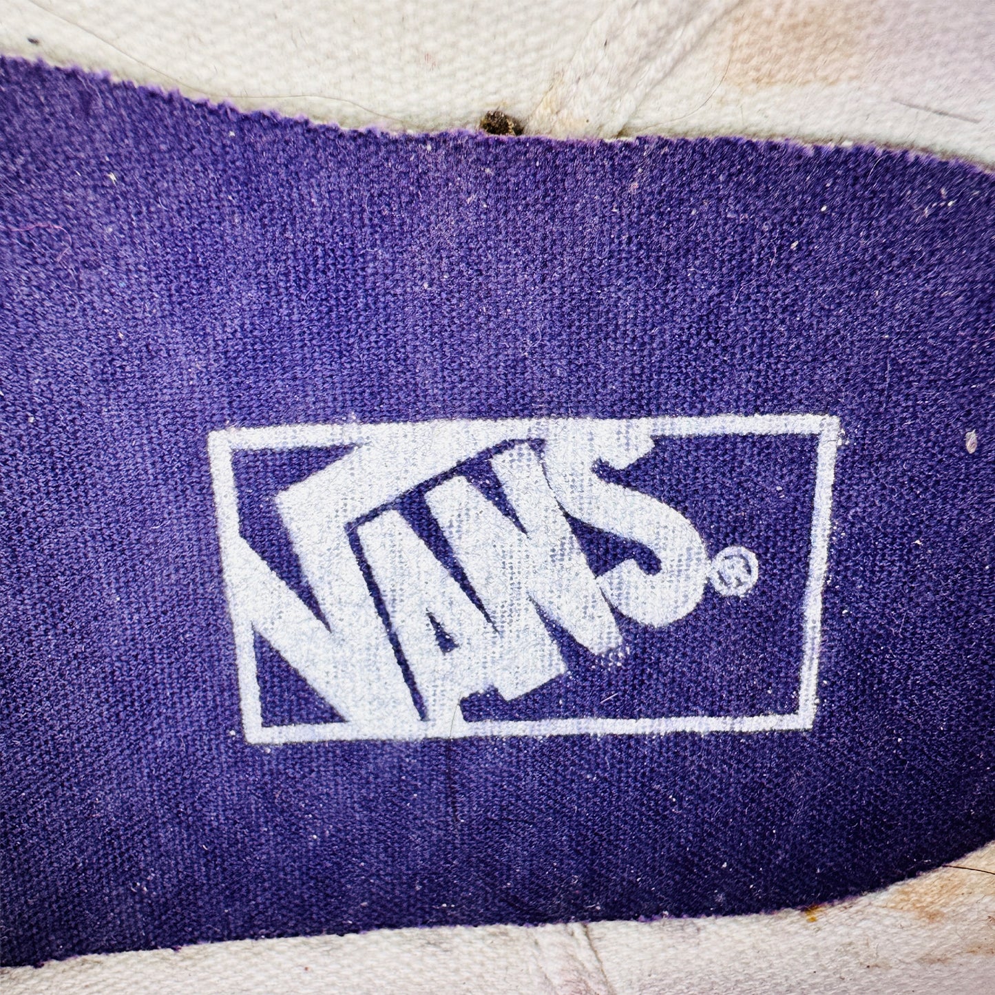 Inside Logo Printing of Vans Authentic Low Top Purple Sneakers (Size 42/42.5)