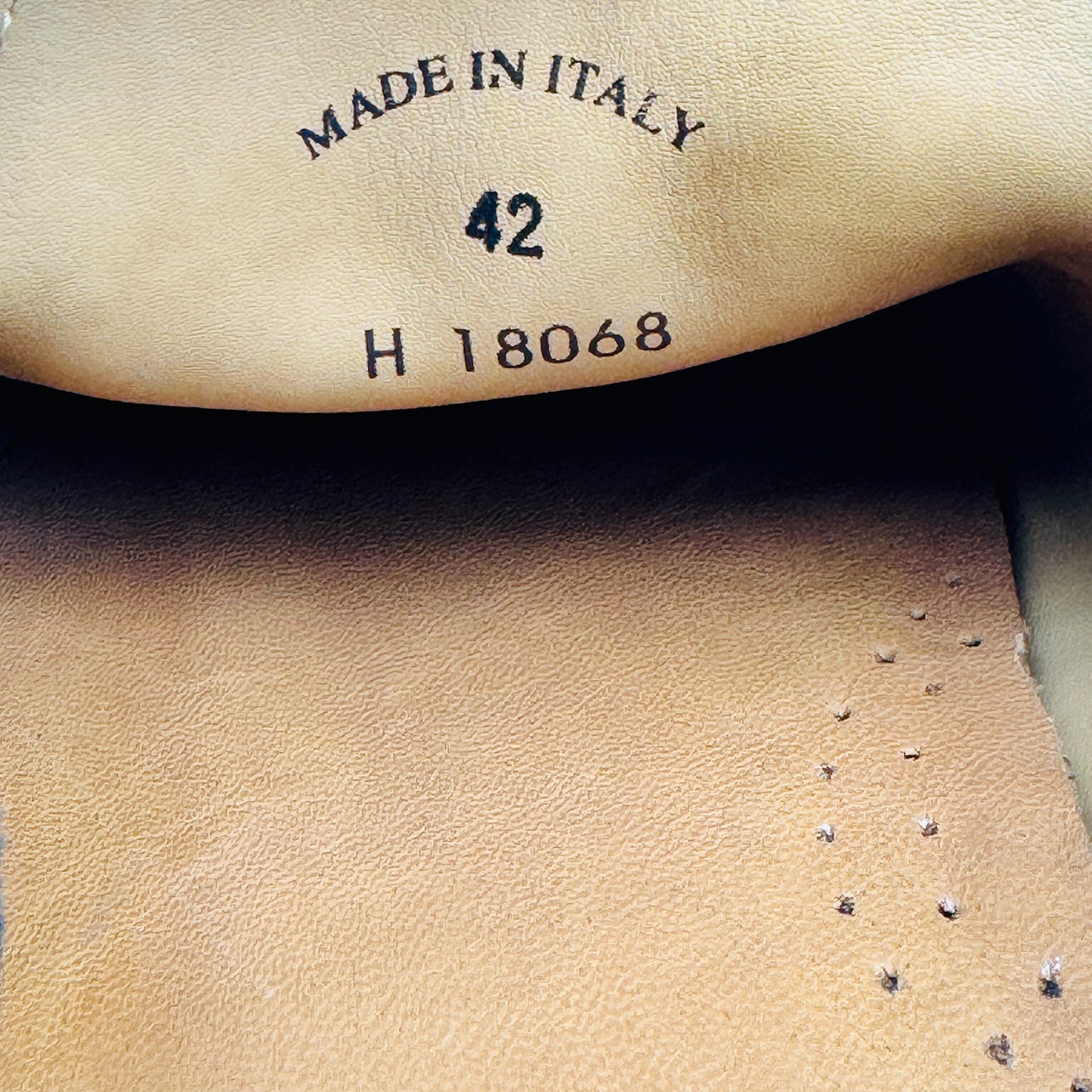 Inside Size and Code Printing of Loro Piana Summer Walk Black Loafers (Size 42) H18068