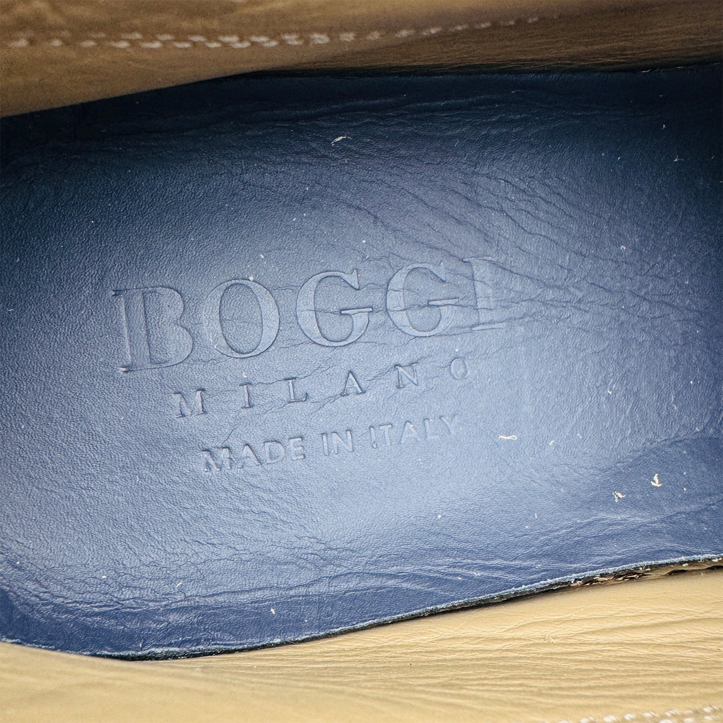 Inside image of Boggi Milano Men's Beige Stratus Suede Loafers