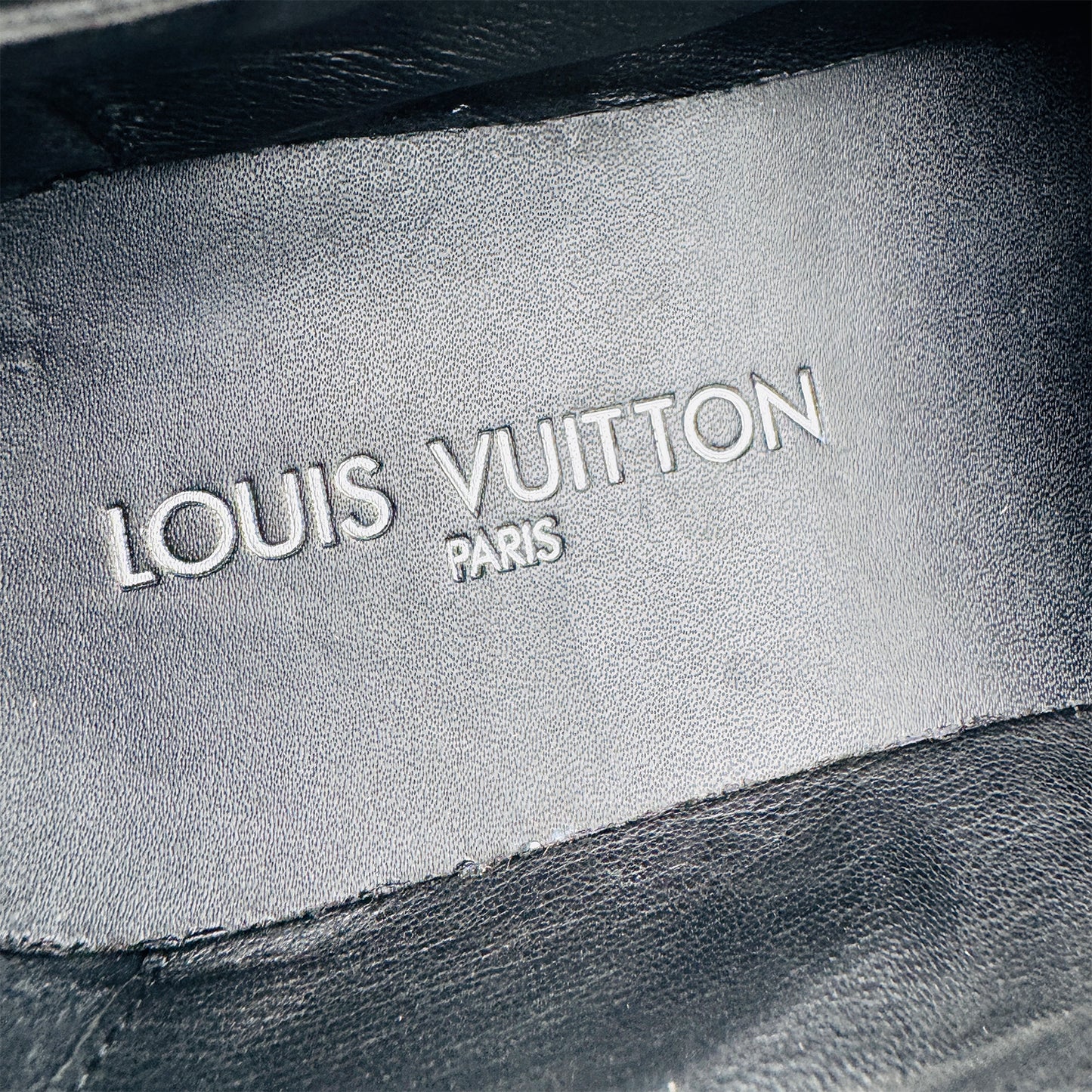 Inside image of Louis Vuitton Men's Black Loafers - LV--22BL