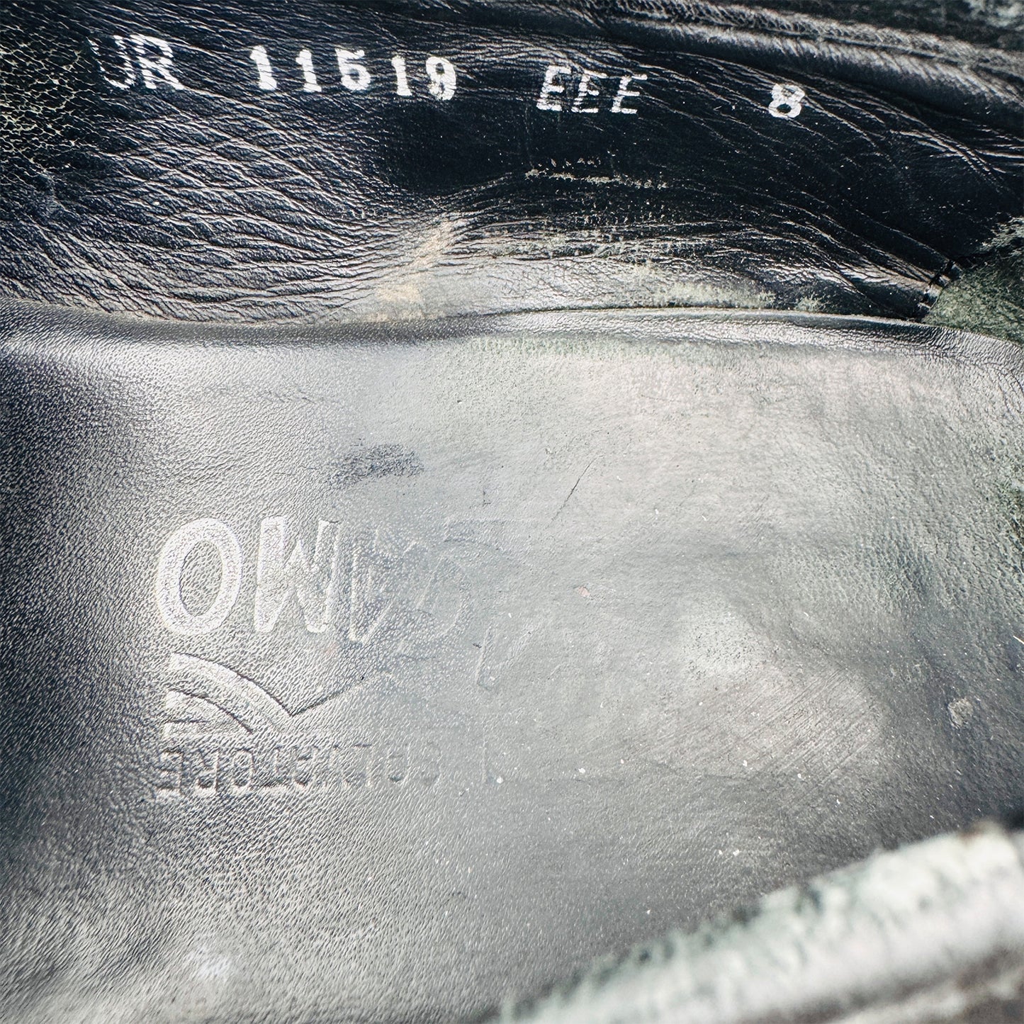 Inside printing Image of Salvatore Ferragamo Men's Black Leather Loafers (Size 42.5/43)