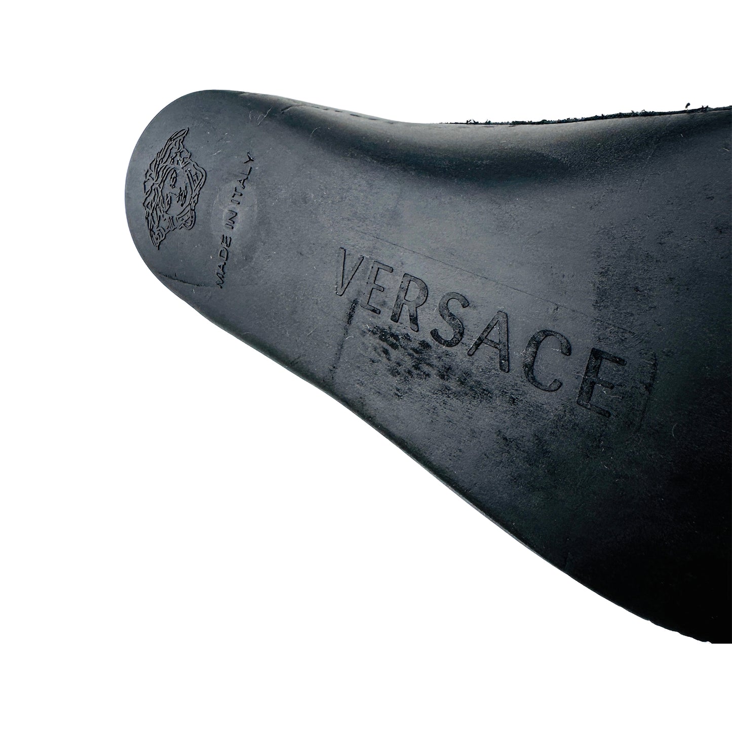 Insole back Image of Versace Medusa Black Lace Up Sneaker Shoes (Size 42/42.5)