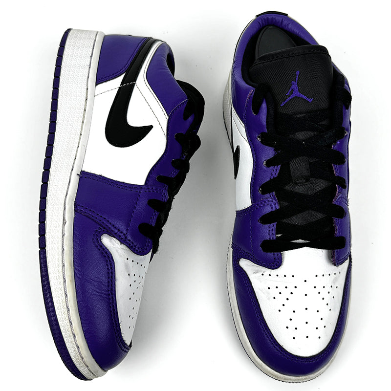 Nike Air Jordan 1 Low GS Court Purple Shoes - 553560-500