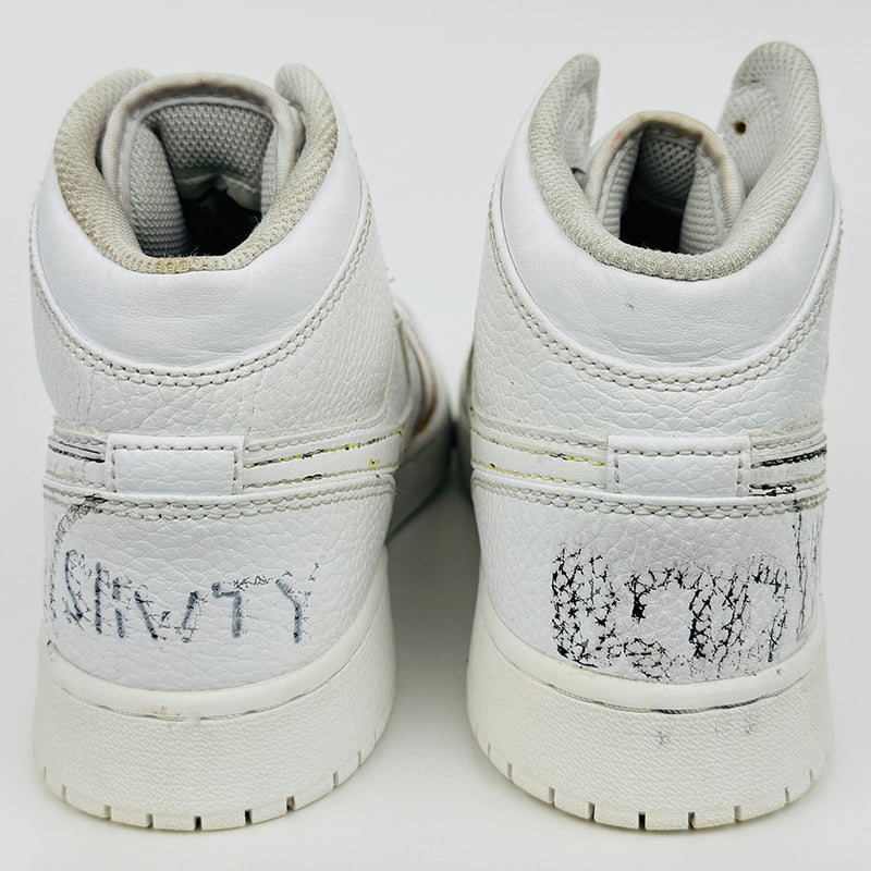 Nike Jordan 1 Retro Mid White Pure Platinum (2018) Shoes - 554725-109
