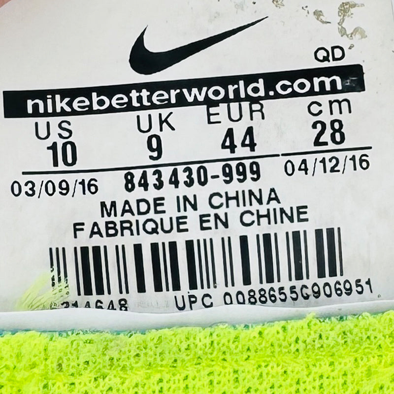 Nike Men's Free Run Flyknit Running Shoes (Size 44) - 843430-999