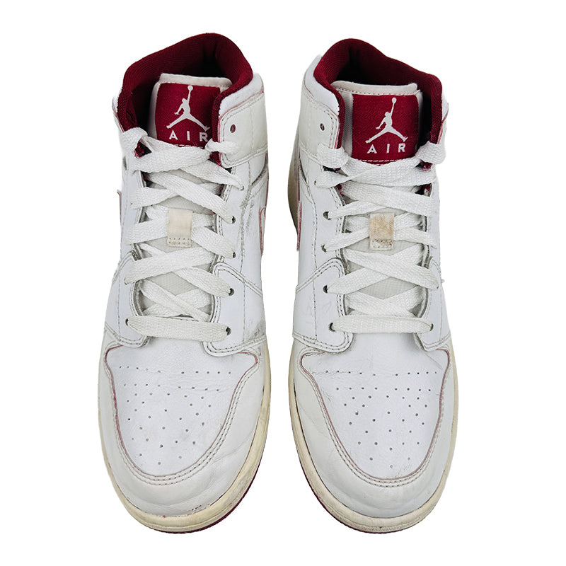 Nike Men’s Jordan 1 Mid White Shoes (Size 40) - 554725-103