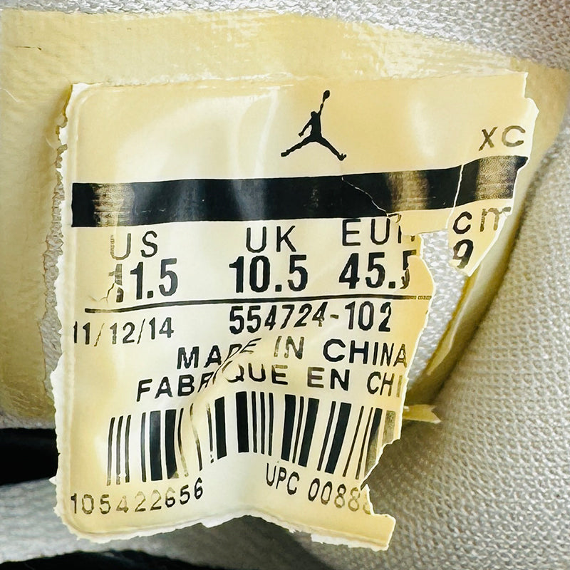 Nike Men’s Jordan 1 Retro Mid White Shoes (Size 45.5) - 554724-102