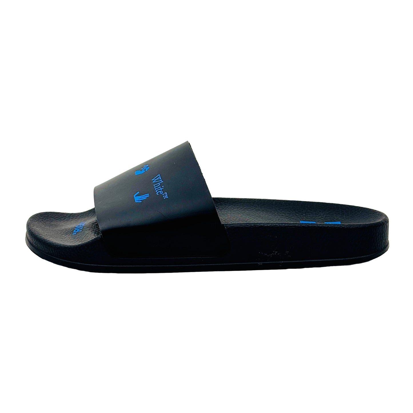 Off-White Black Logo Slides (Size 40/41) - OMIC001R21MAT0011045