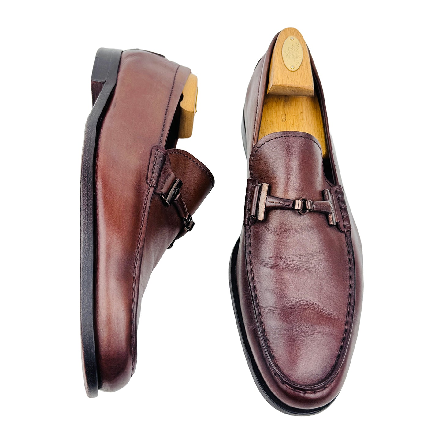 One Front One Cross image of Tod's Men's Brown Leather Loafers (Size 44/44.5)