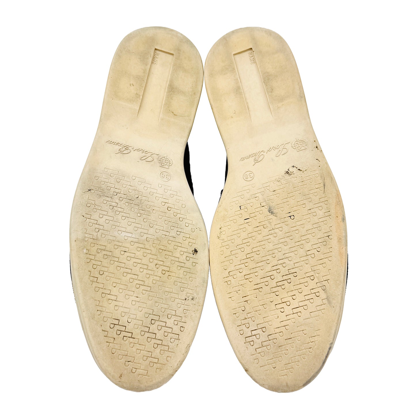 Outsole Image of Loro Piana Summer Walk Black Loafers (Size 38)