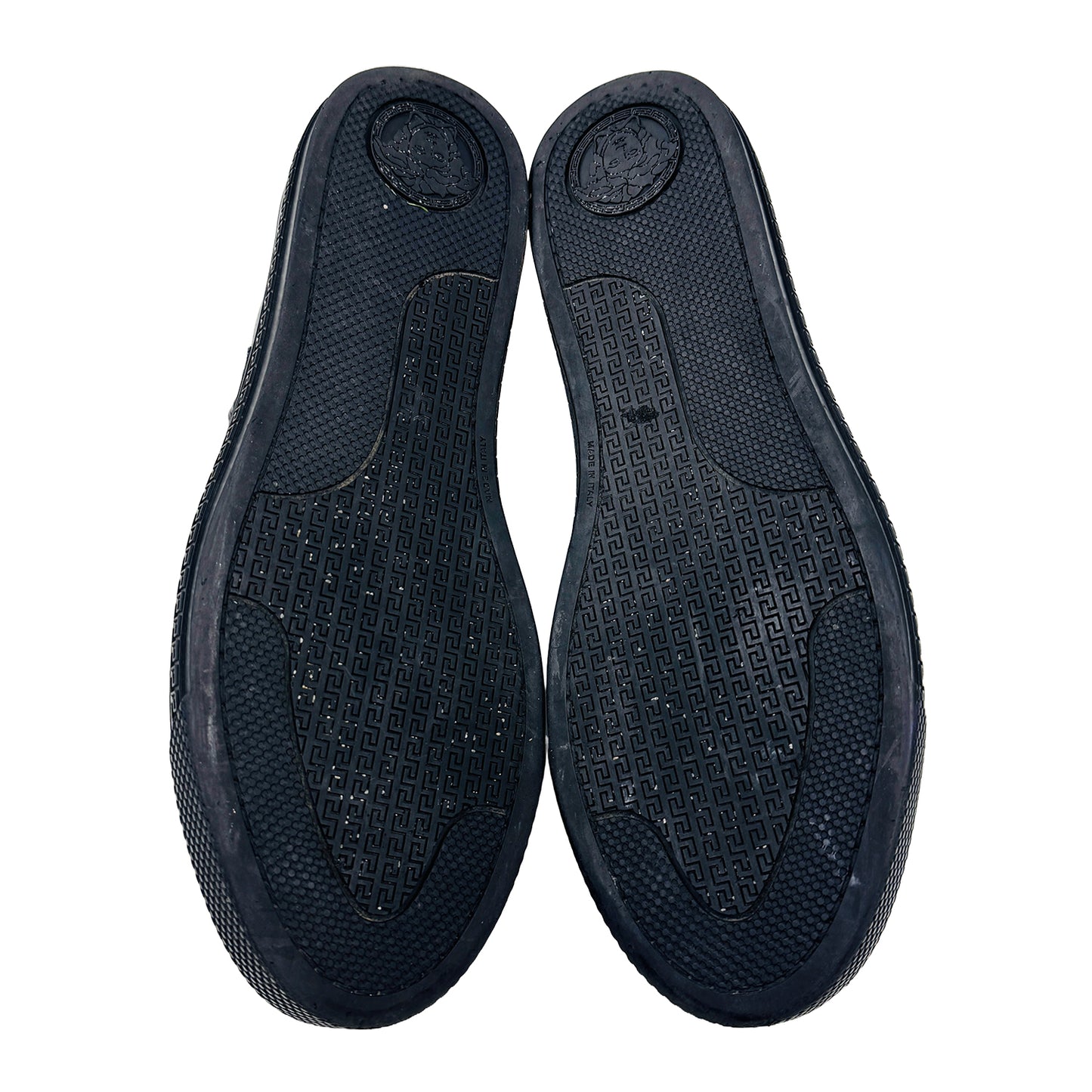 Outsole Image of Versace Medusa Black Lace Up Sneaker Shoes (Size 42/42.5)