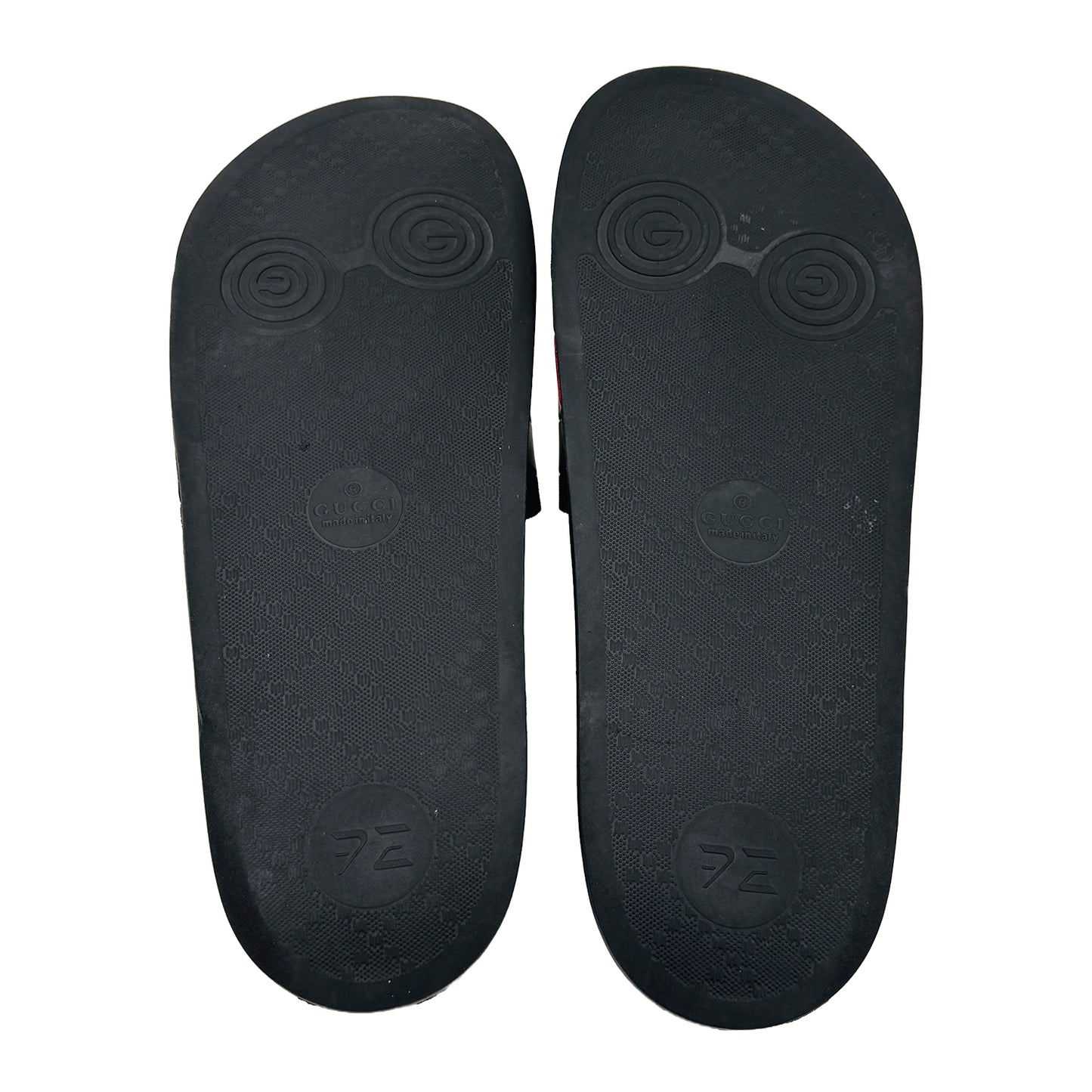 Outsole image of Gucci Men's Pursuit 72 Rubber Slides (Size 43.5/44) - 308234