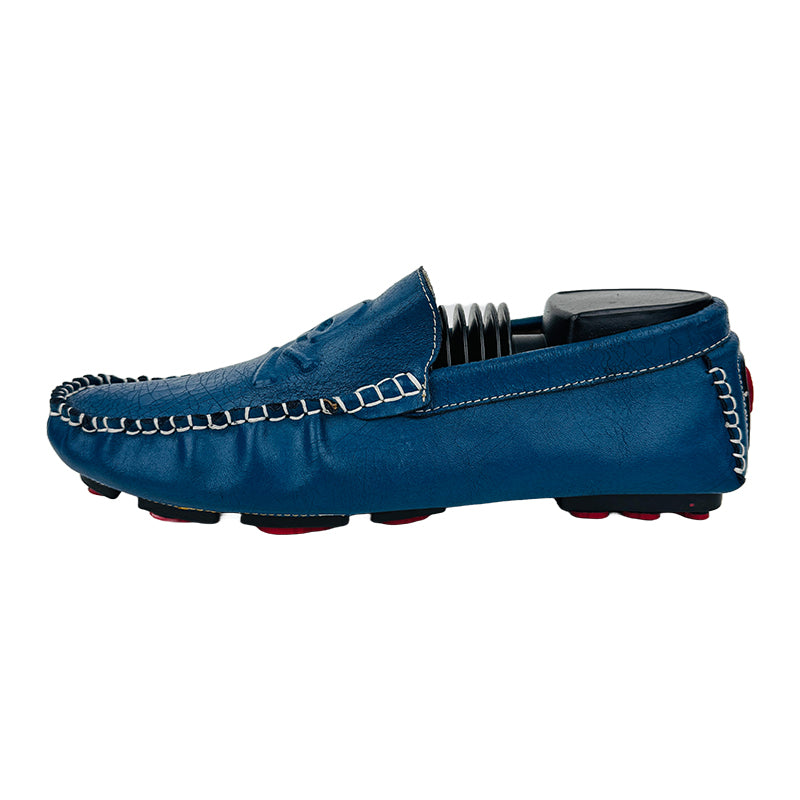 Philipp Plein Men's Leather Skull Loafer Shoes (Size 41)