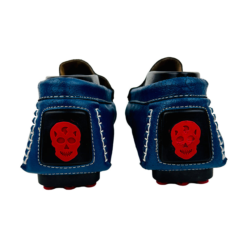 Philipp Plein Men's Leather Skull Loafer Shoes (Size 41)