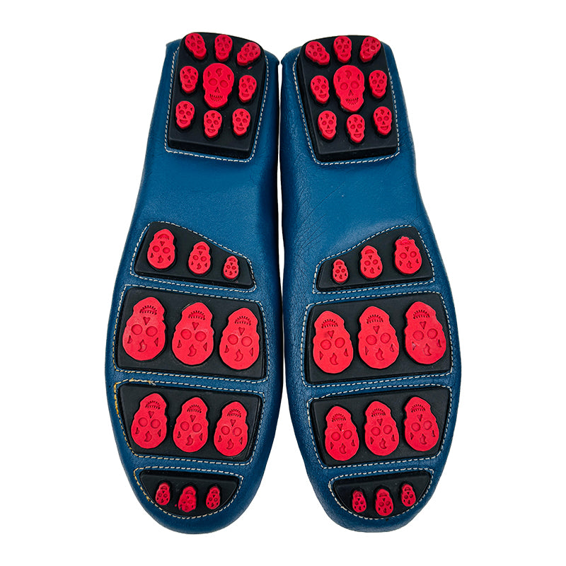 Philipp Plein Men's Leather Skull Loafer Shoes (Size 41)