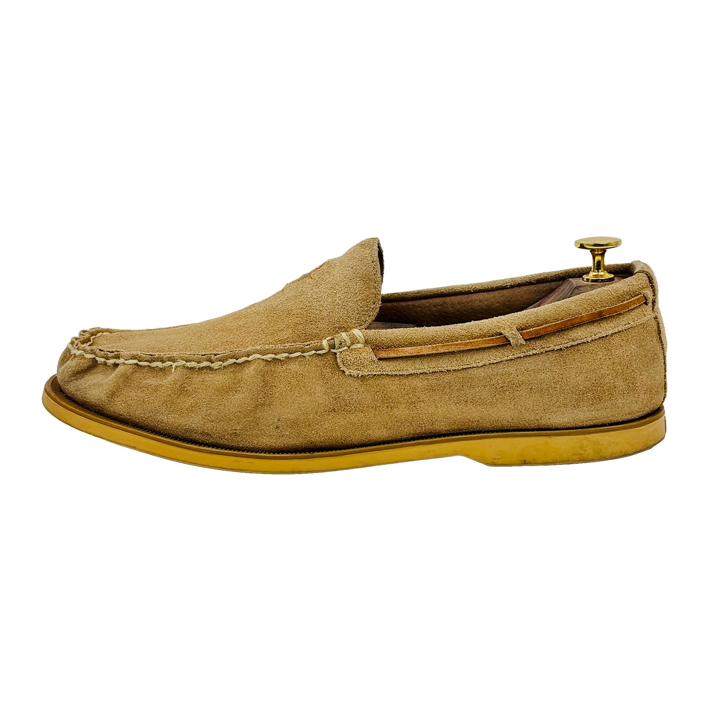 Ralph Lauren Men's Suede Mustard Loafers Size 43