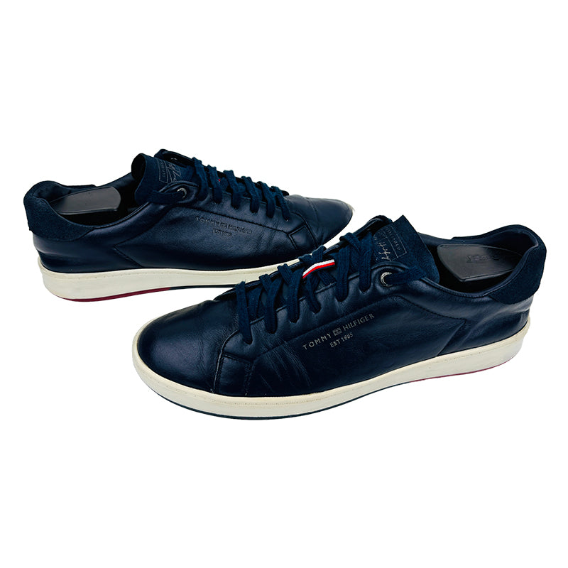 Tommy Hilfiger Men’s Retro Tennis Navy Blue Shoes (Size 43) - FM0FM02376