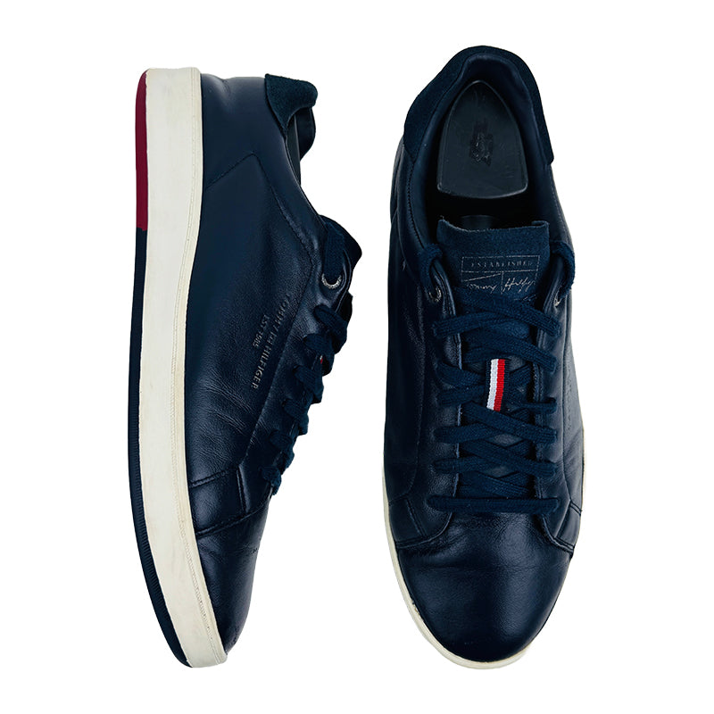 Tommy Hilfiger Men’s Retro Tennis Navy Blue Shoes (Size 43) - FM0FM02376
