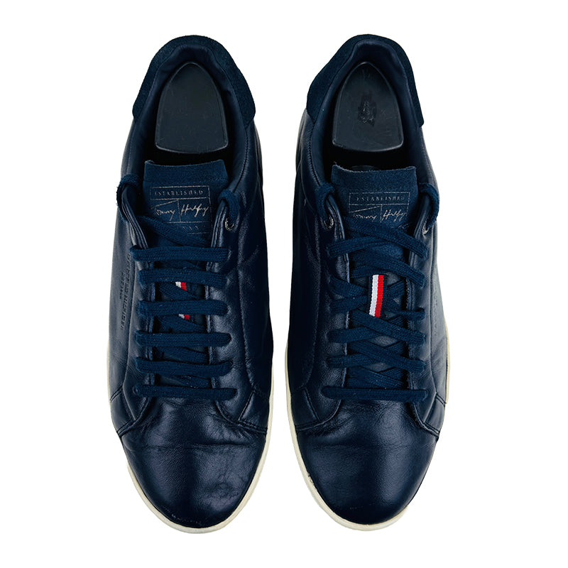 Tommy Hilfiger Men’s Retro Tennis Navy Blue Shoes (Size 43) - FM0FM02376