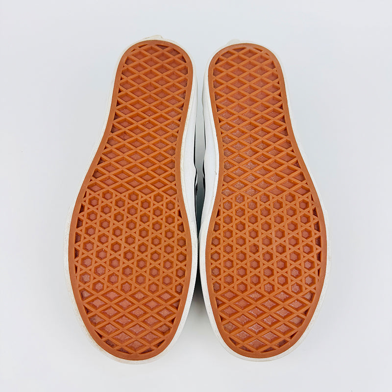 Vans Women's Asher Perforated Casual Slip-On Black Leather Shoes (Size 37)
