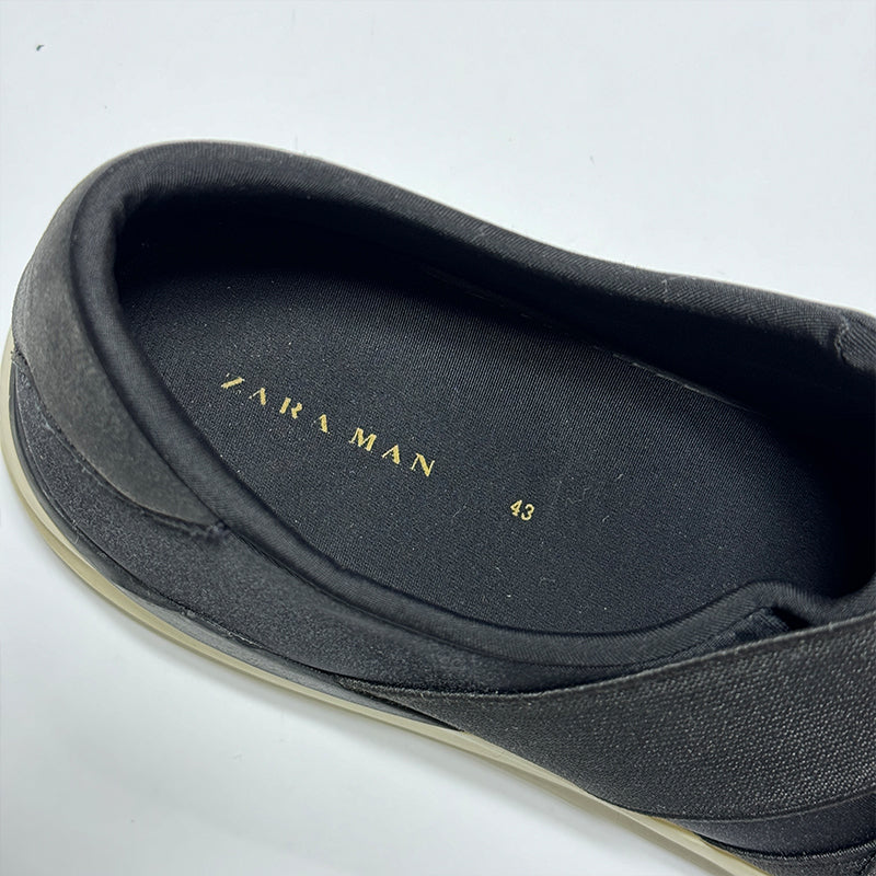 Zara Men's Slip On Black & White Shoes