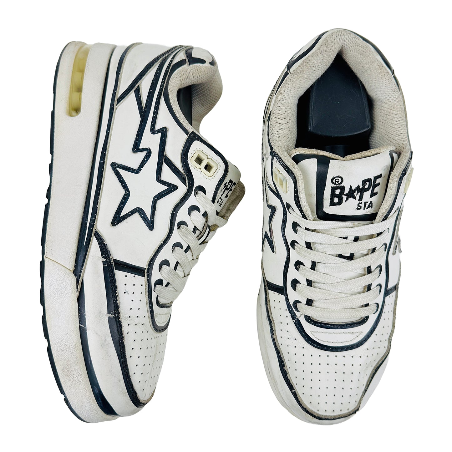 A Bathing Ape Road Sta Shoes (Size 43/43.5) - 001FWJ731918-WHT