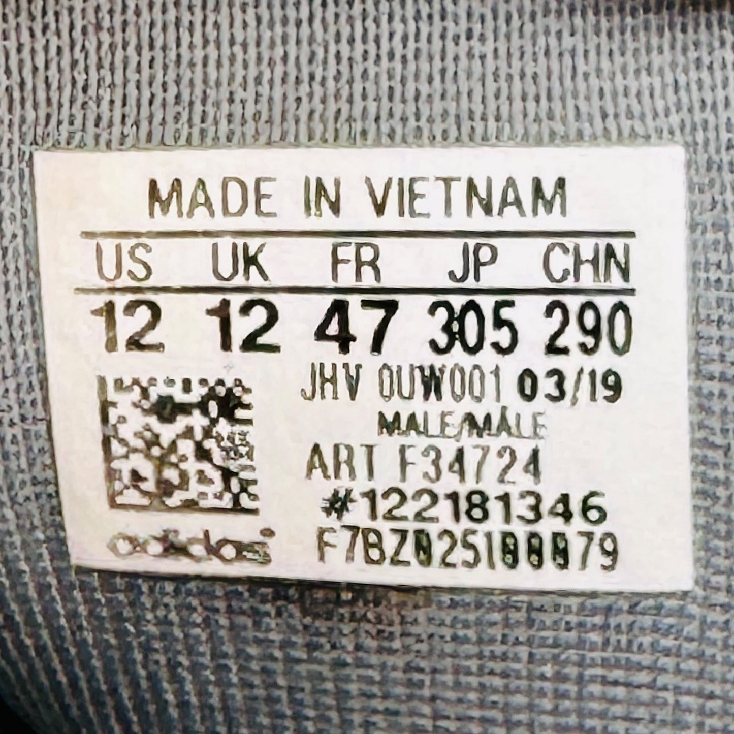 Adidas Adilette Cloudfoam Comfort Slides (Size 47) - F34724