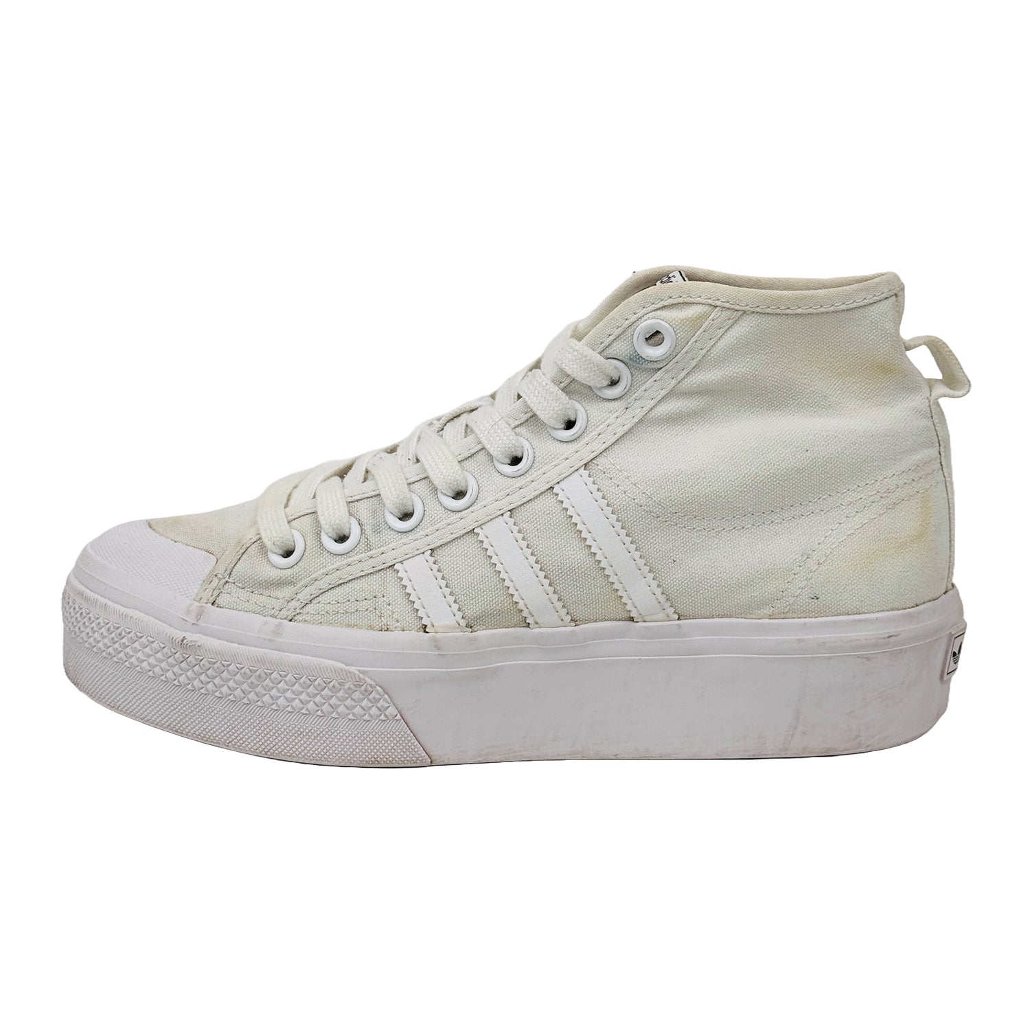 Adidas Nizza Platform Mid White Shoes (Size FY2782