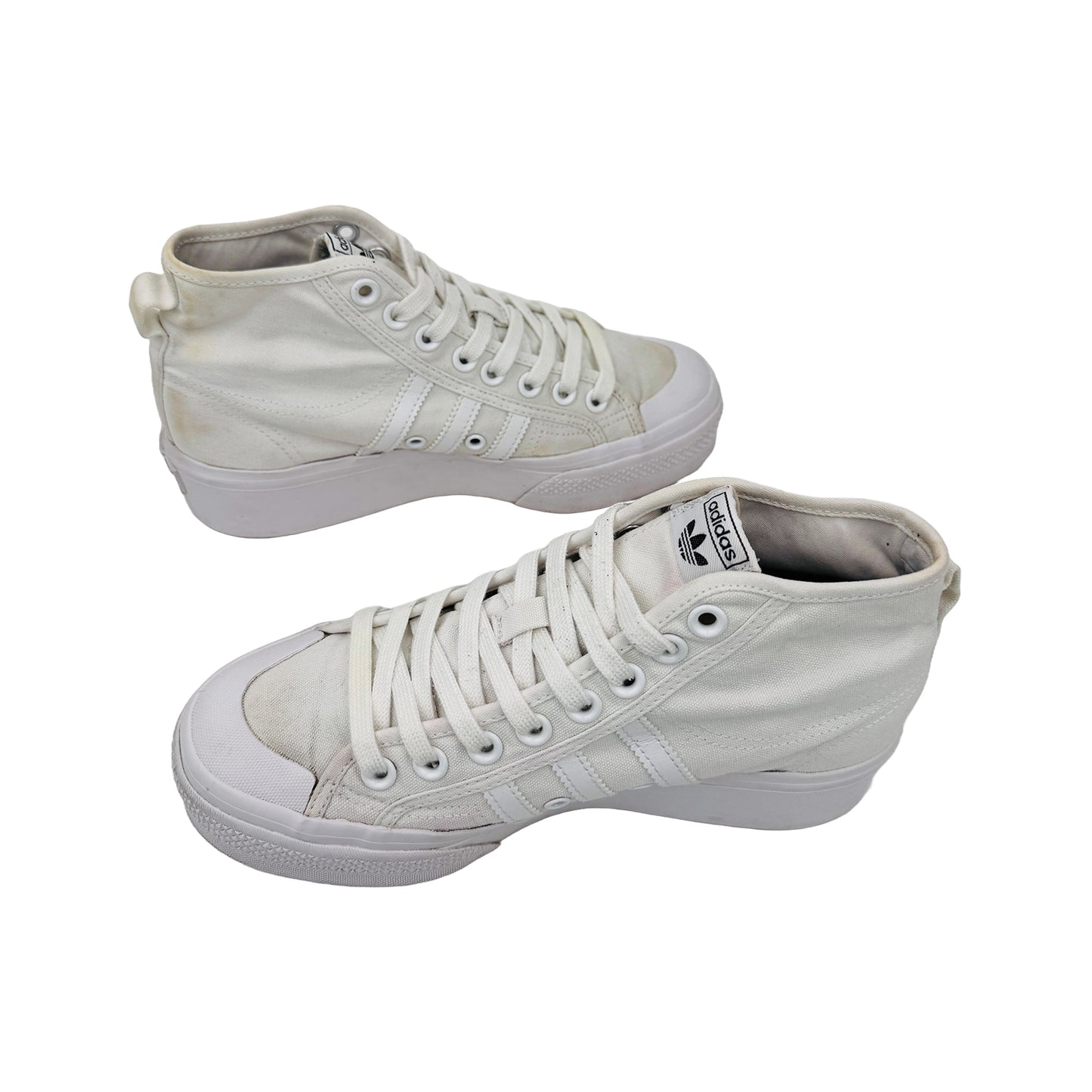 Adidas Nizza Platform Mid White Shoes (Size 38.5) - FY2782