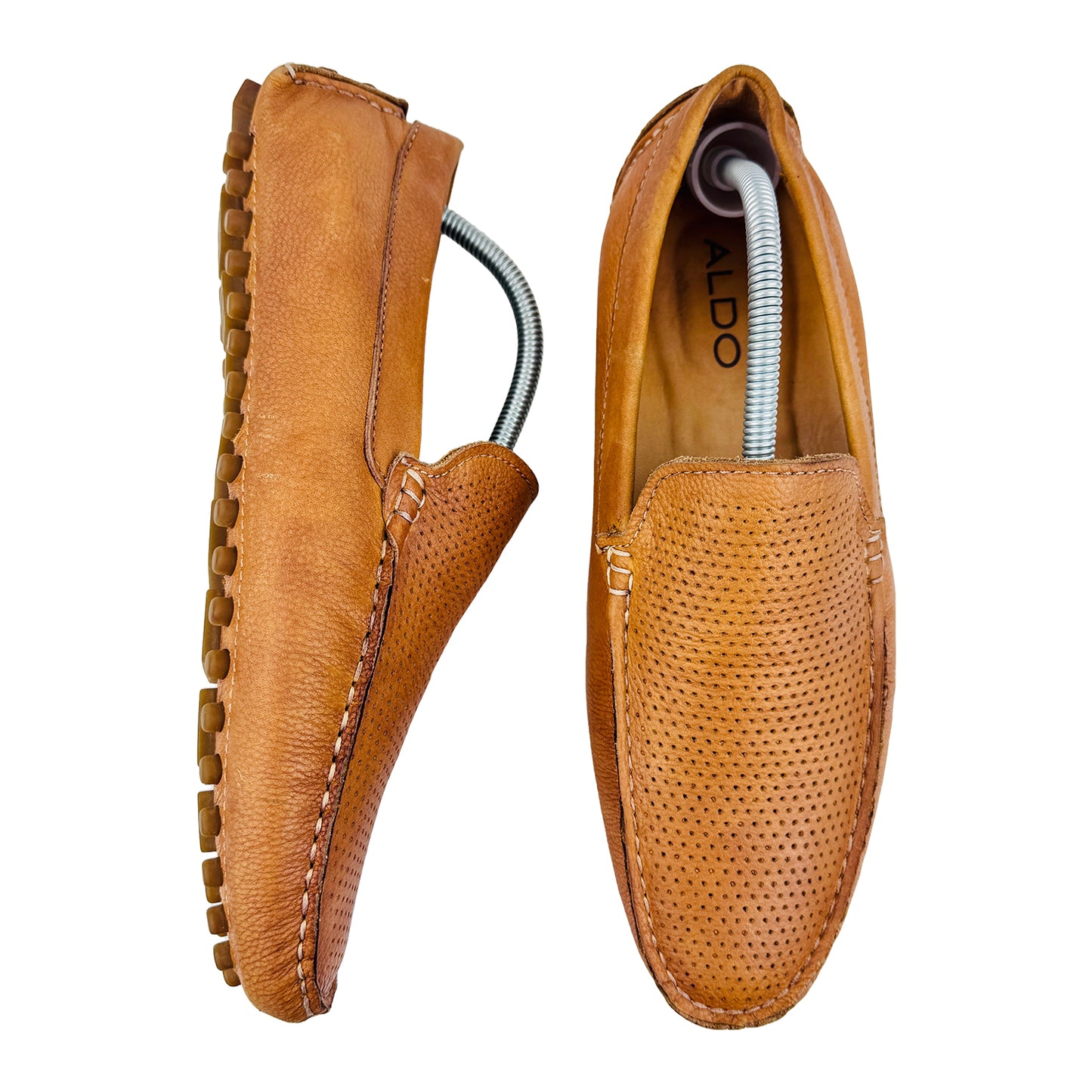 Aldo Men's Discourse Brown Loafer Shoes (Size 43/43.5)