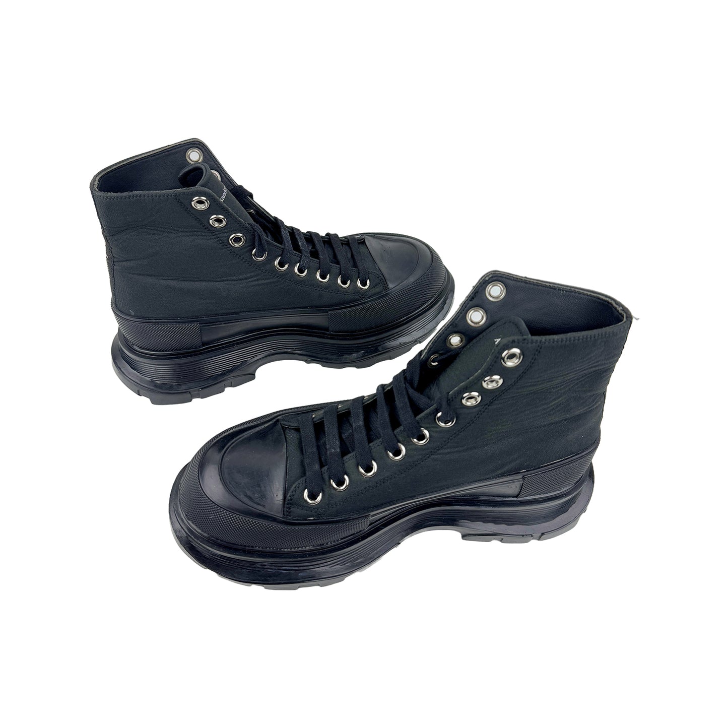 Alexander McQueen Thread Slick Black Boot Shoes (Size 40.5)