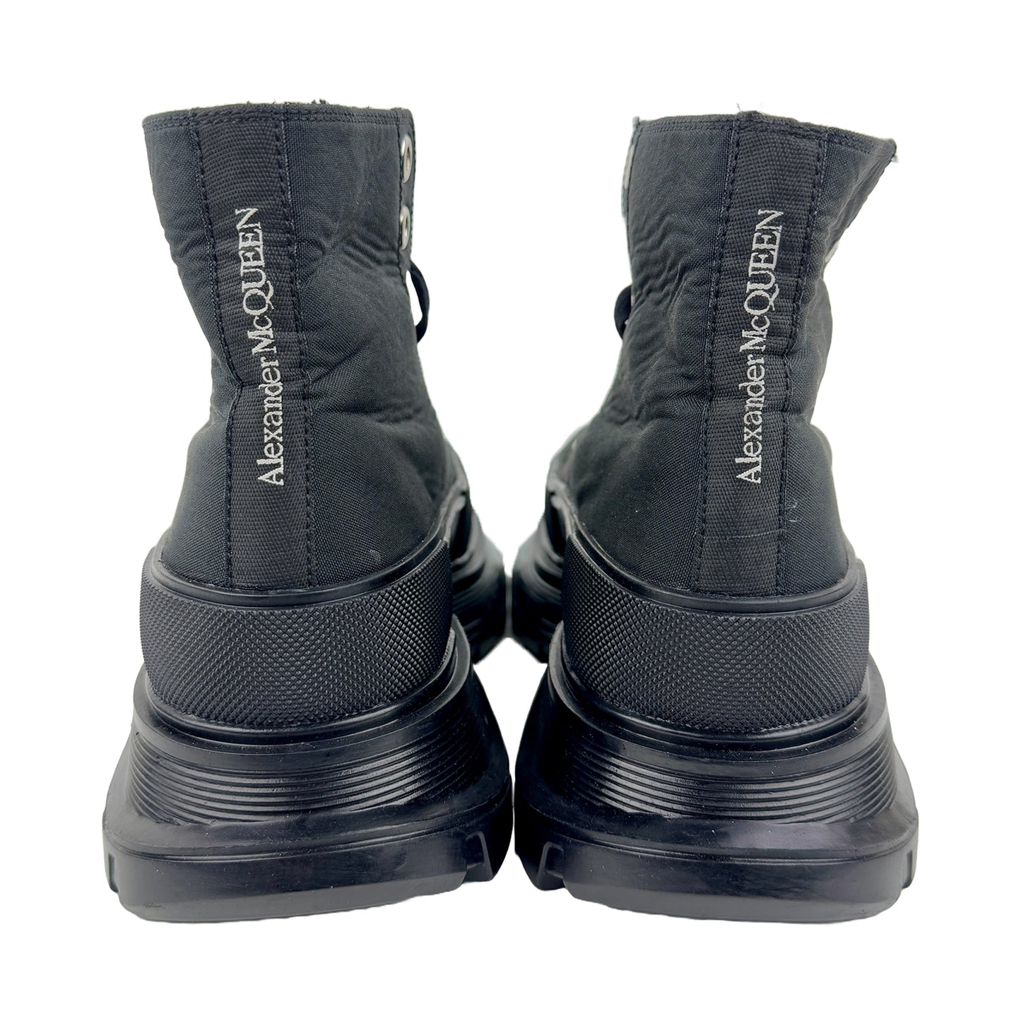 Alexander McQueen Thread Slick Black Boot Shoes (Size 40.5)