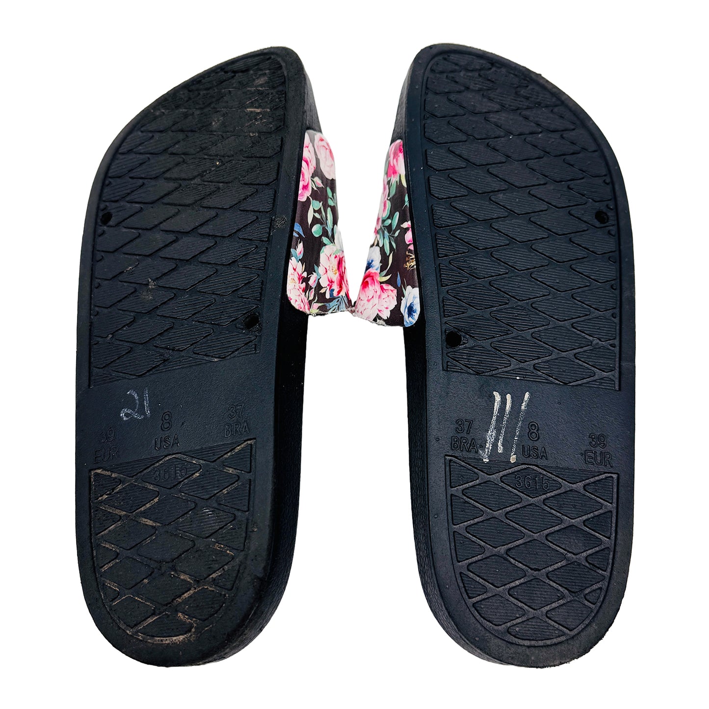 Ardene Women's Flower Printed Slides (Size 38.5/39)