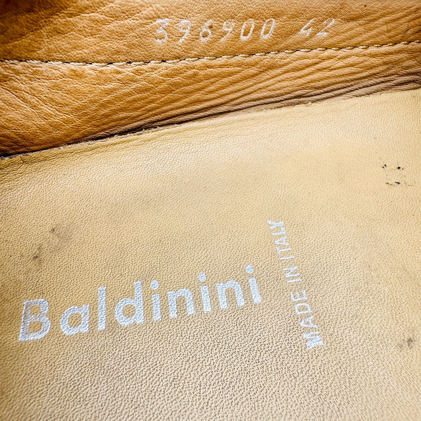 Baldinini Men's Beige Suede Loafer Shoes (Size 42/42.5)