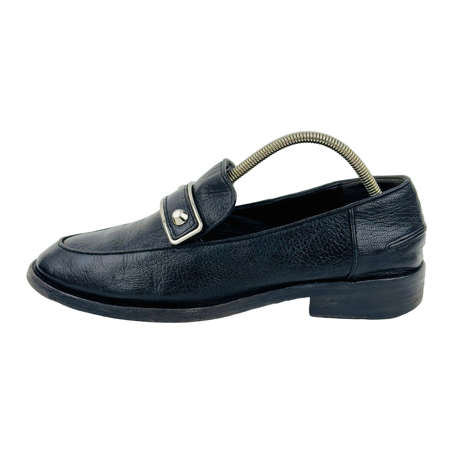 Balenciaga Leather Black Moccasin Shoes (Size 38/38.5)