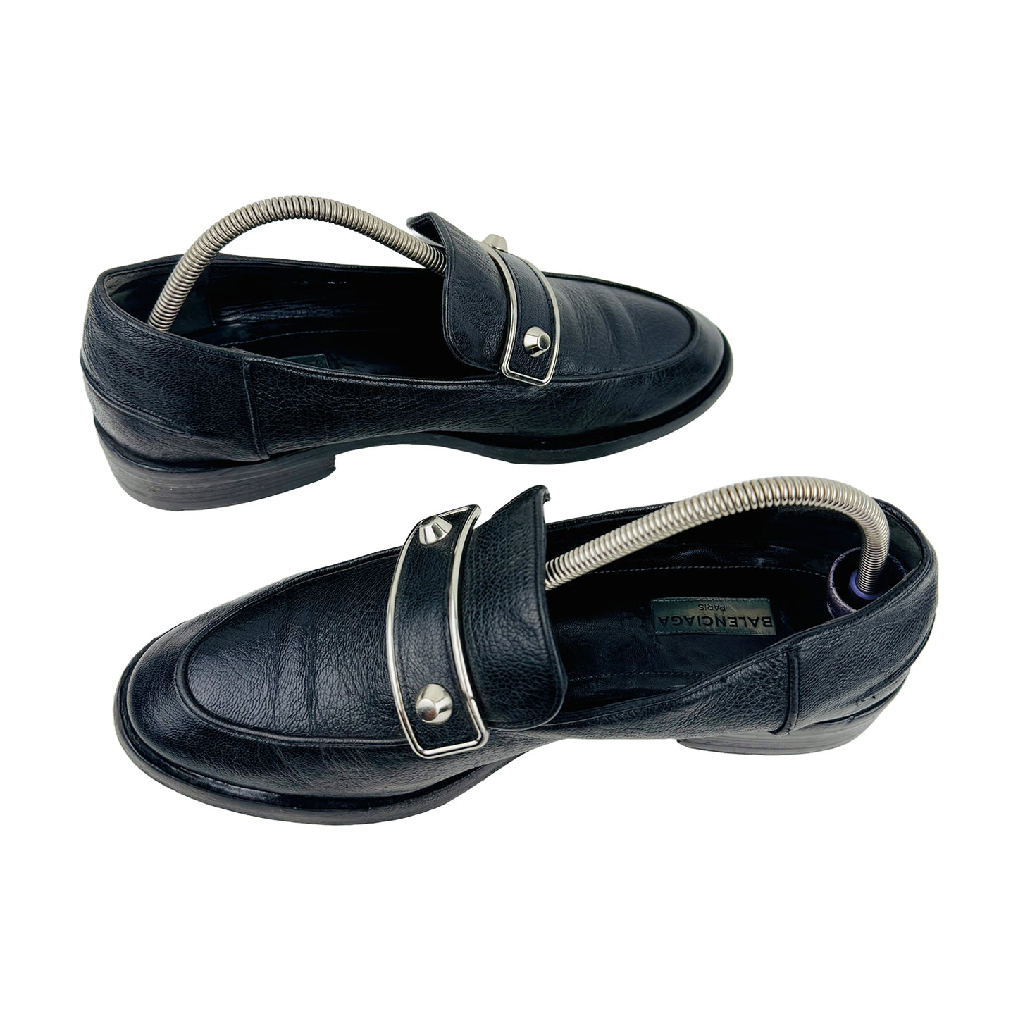 Balenciaga Leather Black Moccasin Shoes (Size 38/38.5)