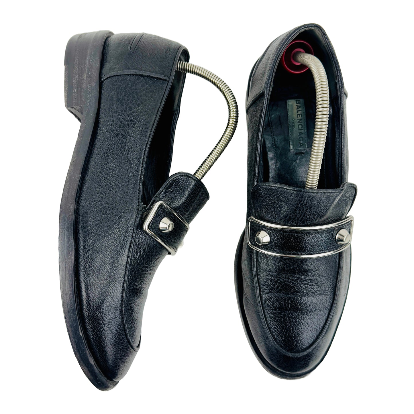 Balenciaga Leather Black Moccasin Shoes (Size 38/38.5)