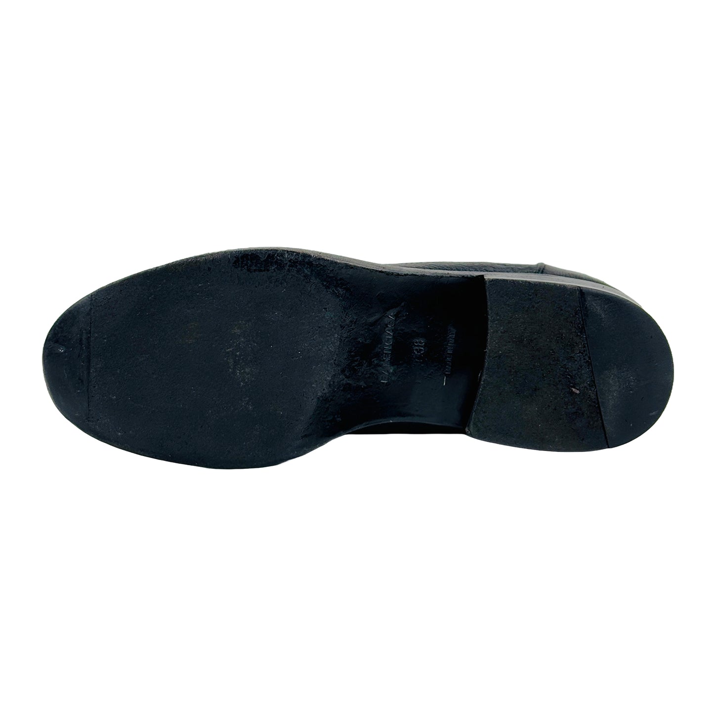 Balenciaga Leather Black Moccasin Shoes (Size 38/38.5)