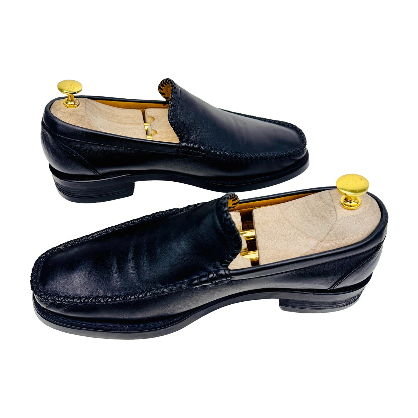 Balenciaga Men's Black Major Leather Loafer Shoes (Size 42.5)