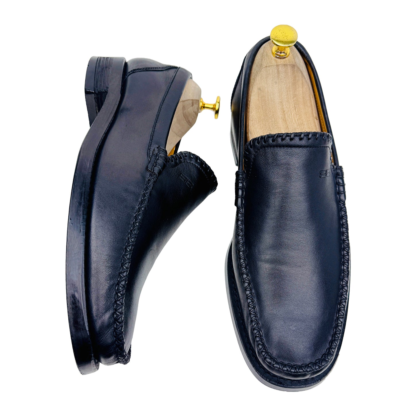 Balenciaga Men's Black Major Leather Loafer Shoes (Size 42.5)