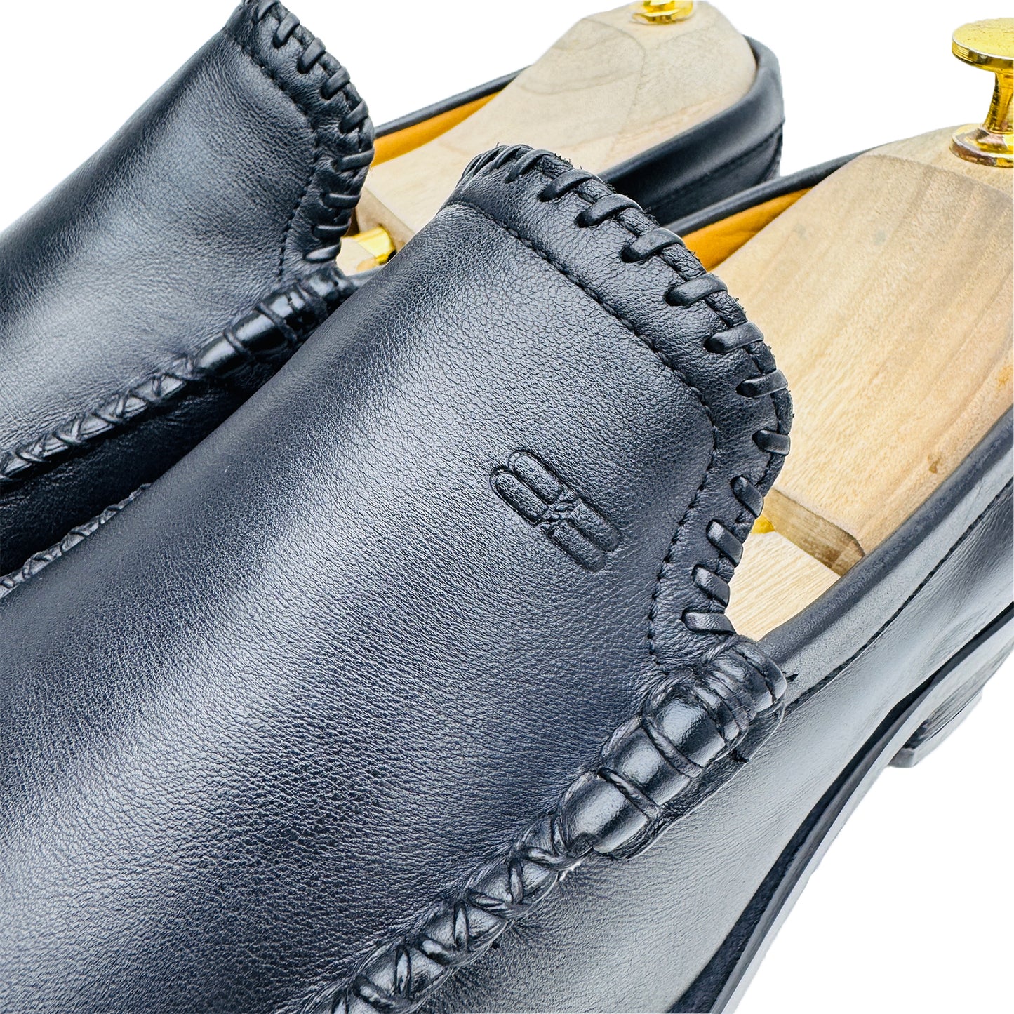 Balenciaga Men's Black Major Leather Loafer Shoes (Size 42.5)