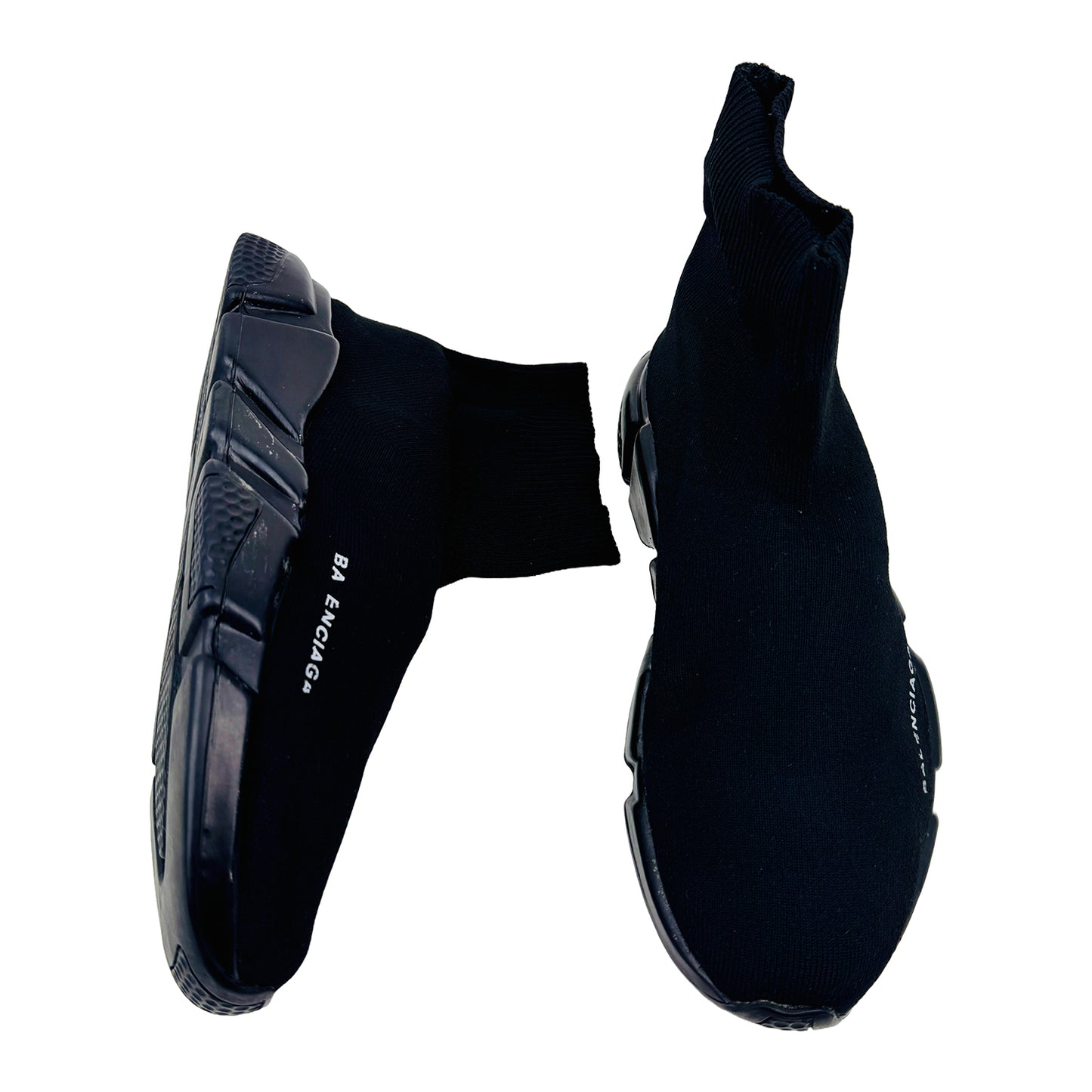 Balenciaga Men's Speed Trainer All Black Shoes (Size 42.5/43)