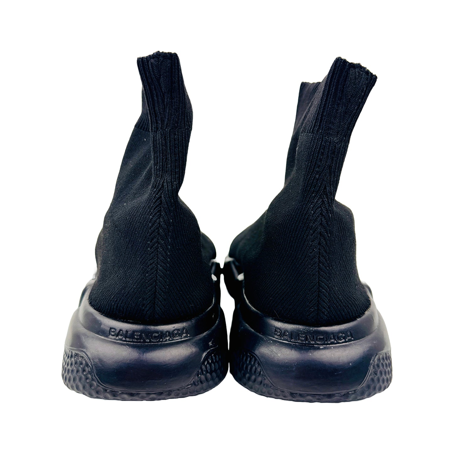 Balenciaga Men's Speed Trainer All Black Shoes (Size 42.5/43)