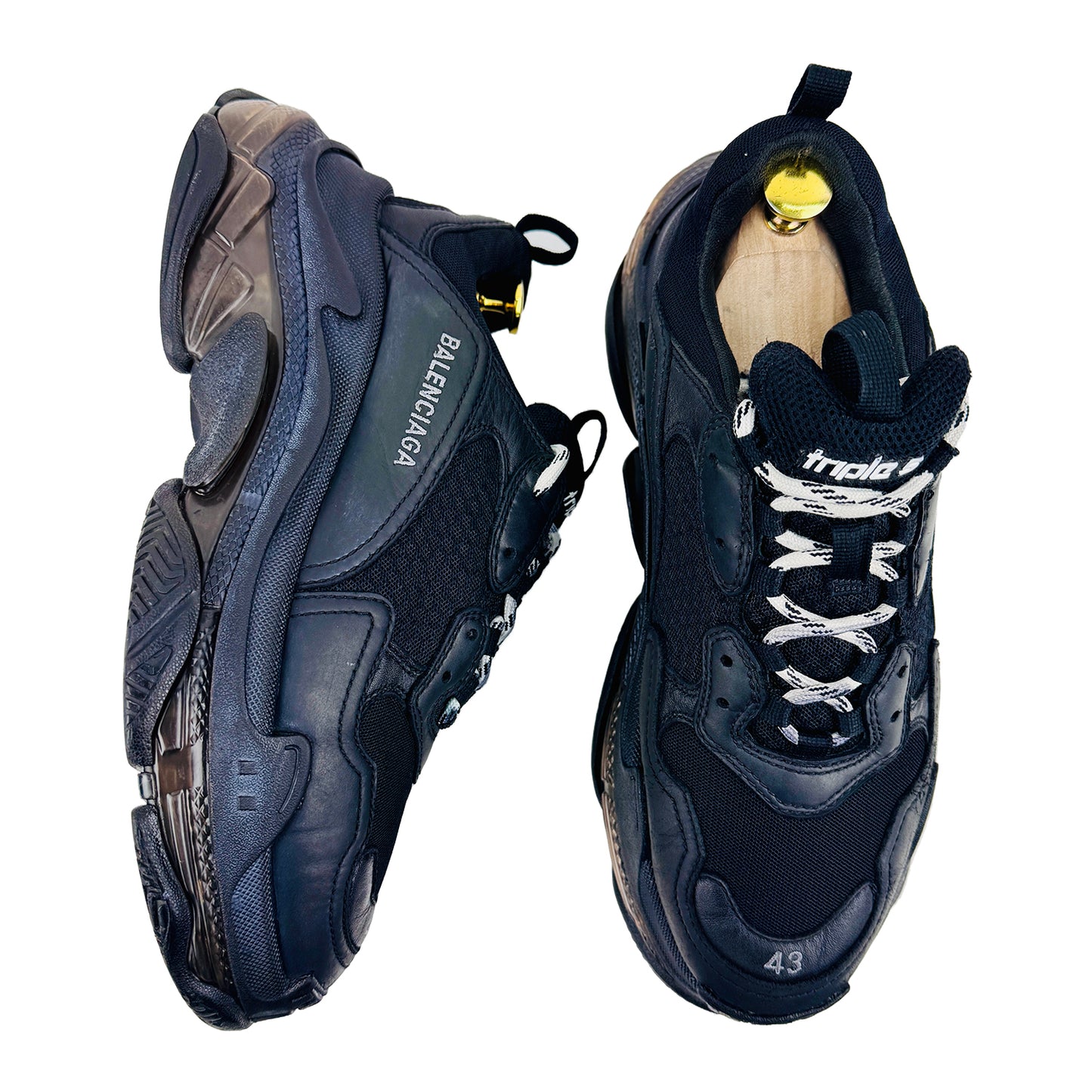 Balenciaga Men's Triple S Clear Sole Shoes (Size 42.5/43) - 541624