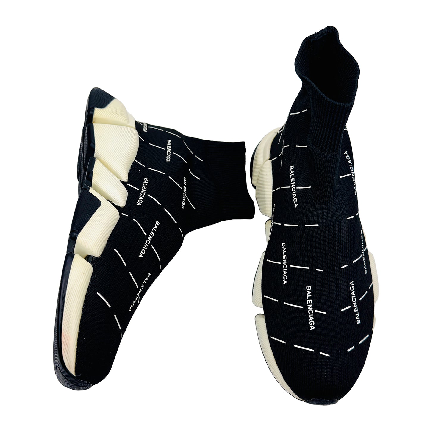Balenciaga Speed 2.0 All Over Logo Shoes (Size 37/38) - 645421W2DBT1090