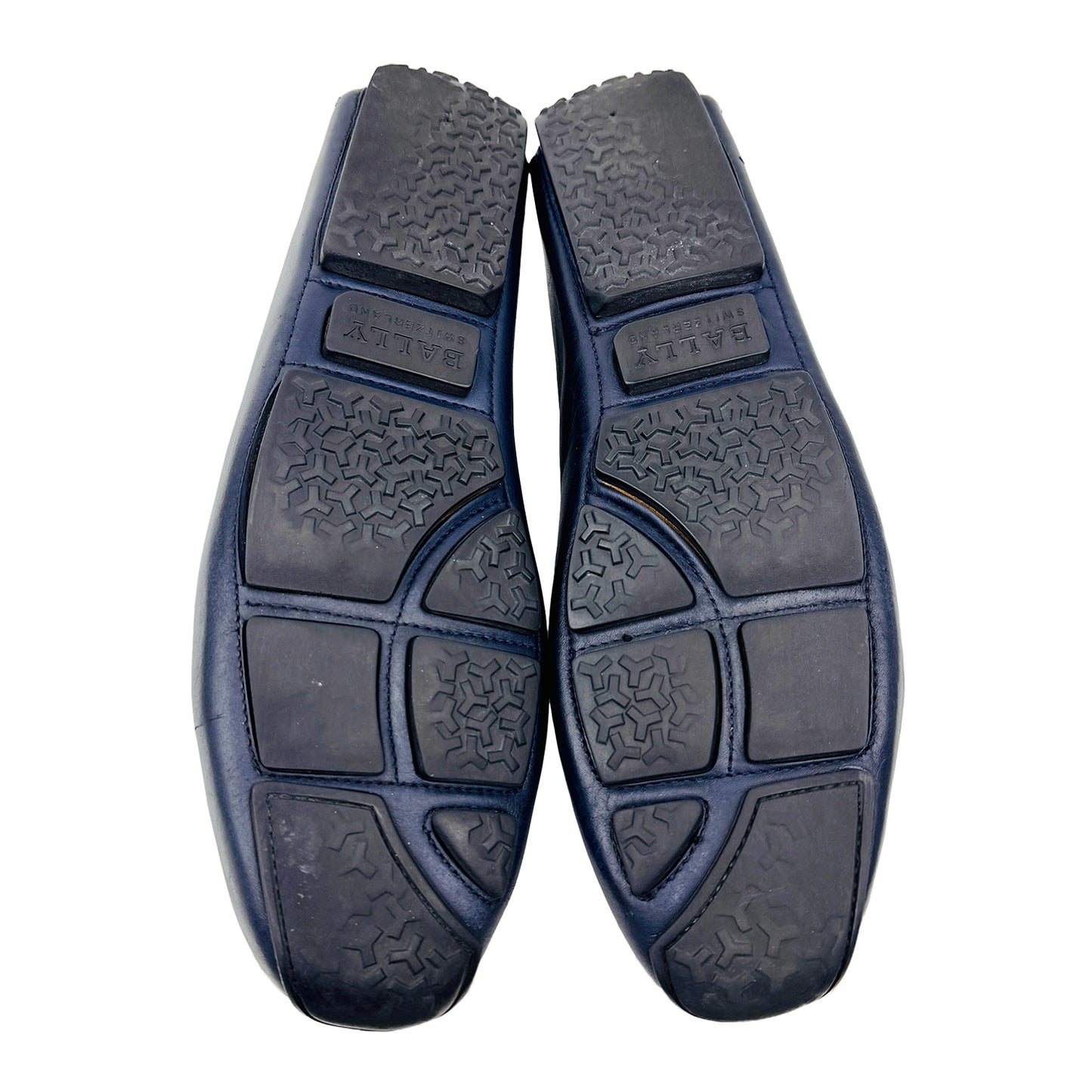 Bally Men's Logo Blue Leather Loafers (Size 44.5)