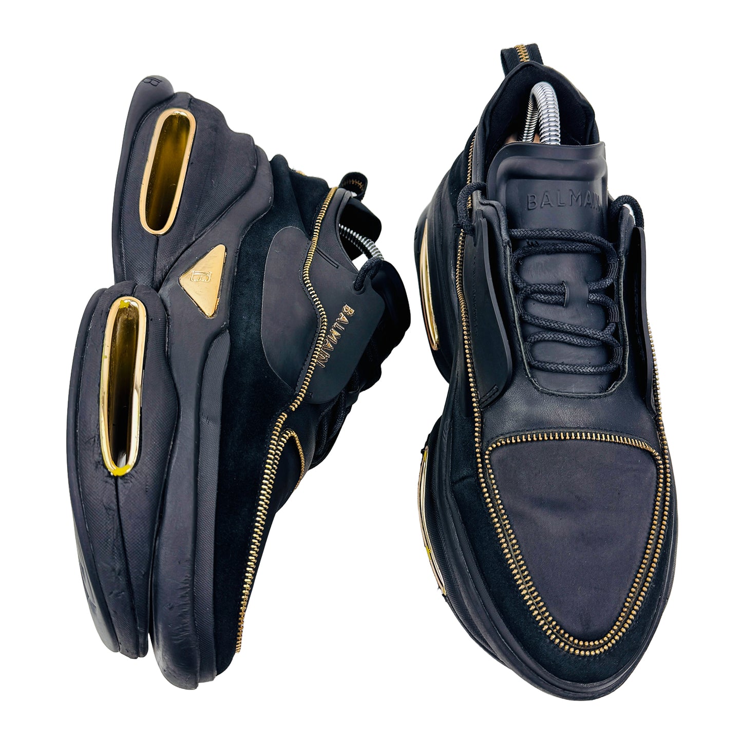 Balmain B-Bold Low-Top Black Sneaker Shoes (Size 42.5/43)