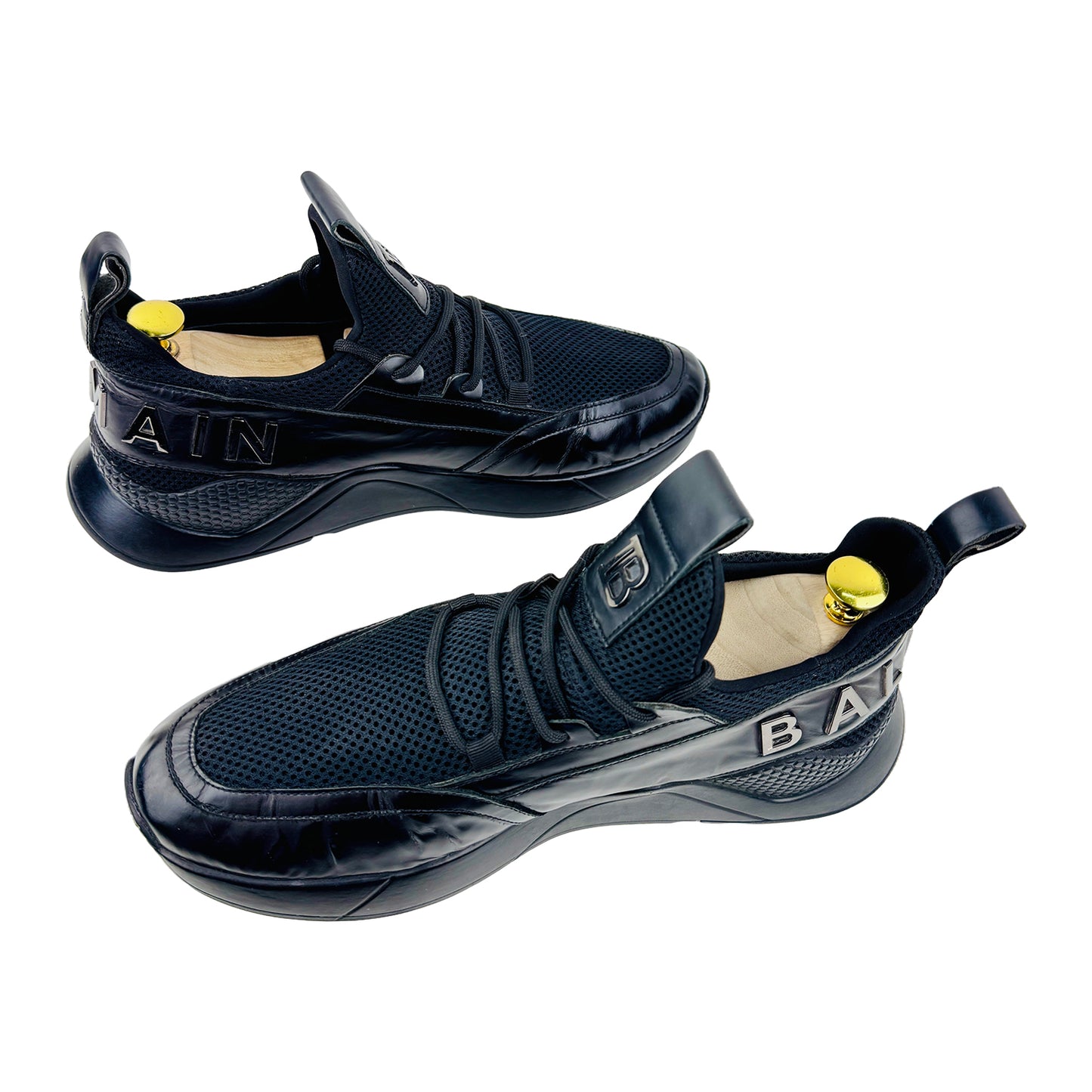 Balmain Paris Men's Svart Storlek Sneaker Shoes (Size 43)