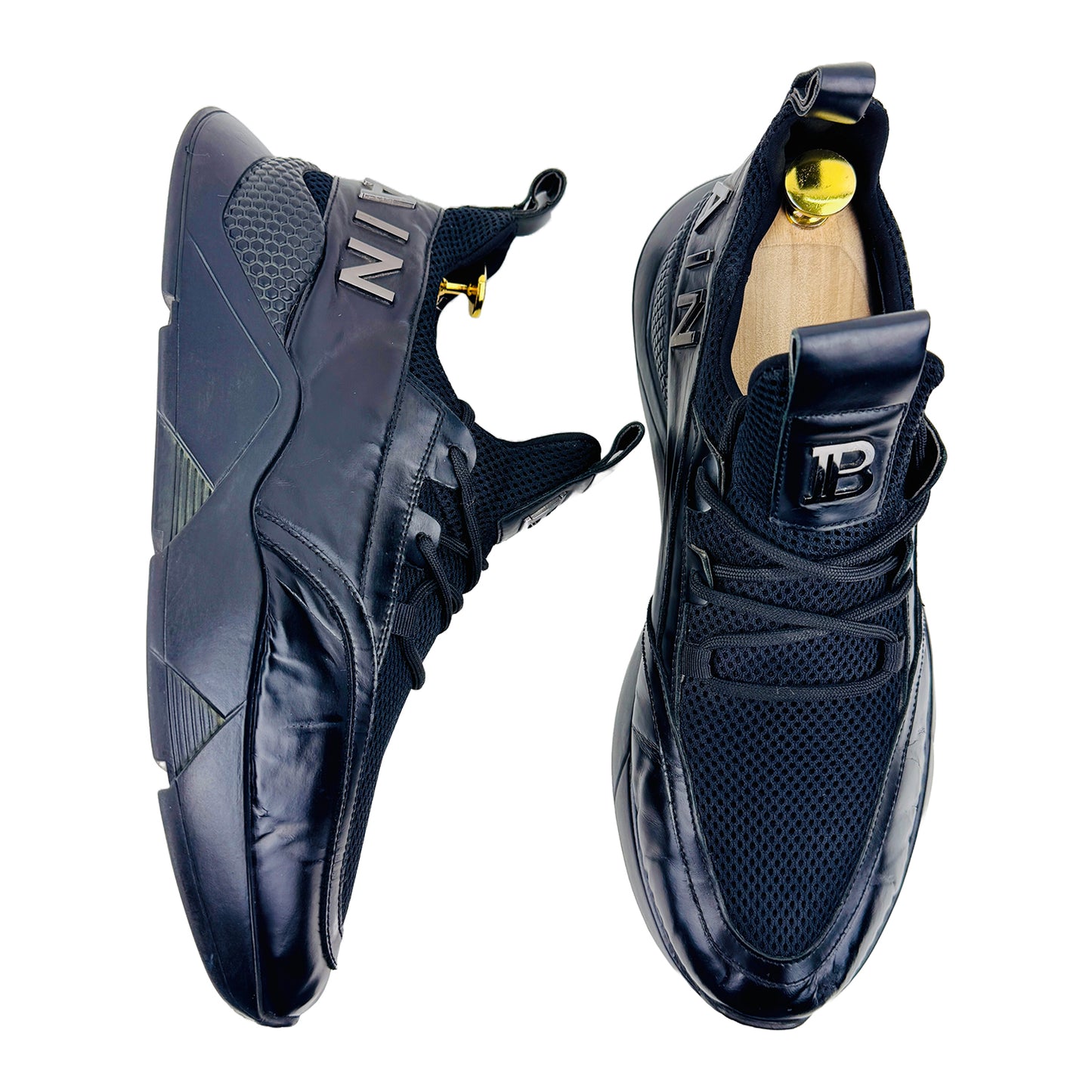 Balmain Paris Men's Svart Storlek Sneaker Shoes (Size 43)